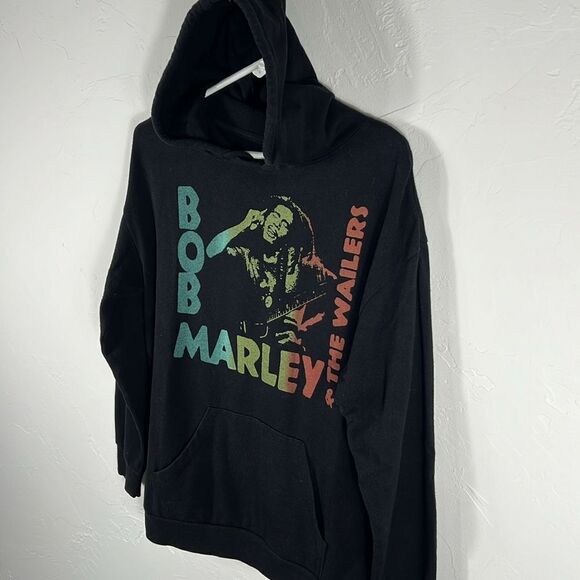 🔥🔥 BOB MARLEY & The Wailers Lightweight HOODIE Sweatshirt - Sz L - EXCELLENT - Picture 4 of 7